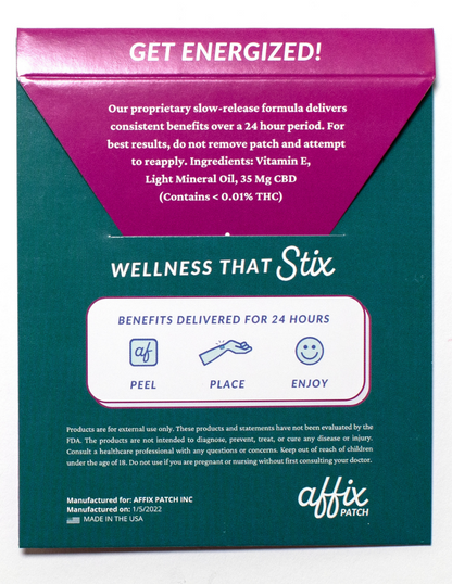 The Affix Wellness Bundle - 18 Transdermal Patches for Pain Relief, Stress, and Focus